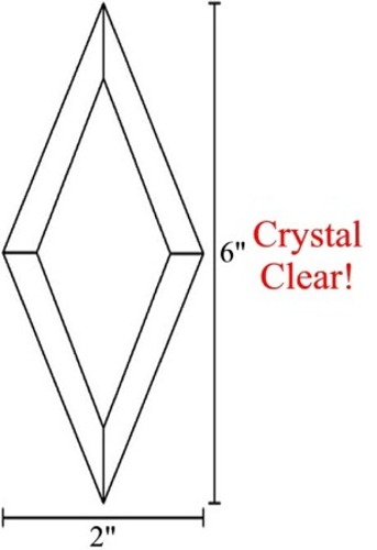 2x6 Diamond Bevels for Stained Glass - Box of 30 