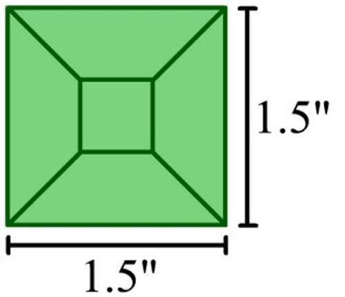 1.5 x 1.5 bevels - GREEN